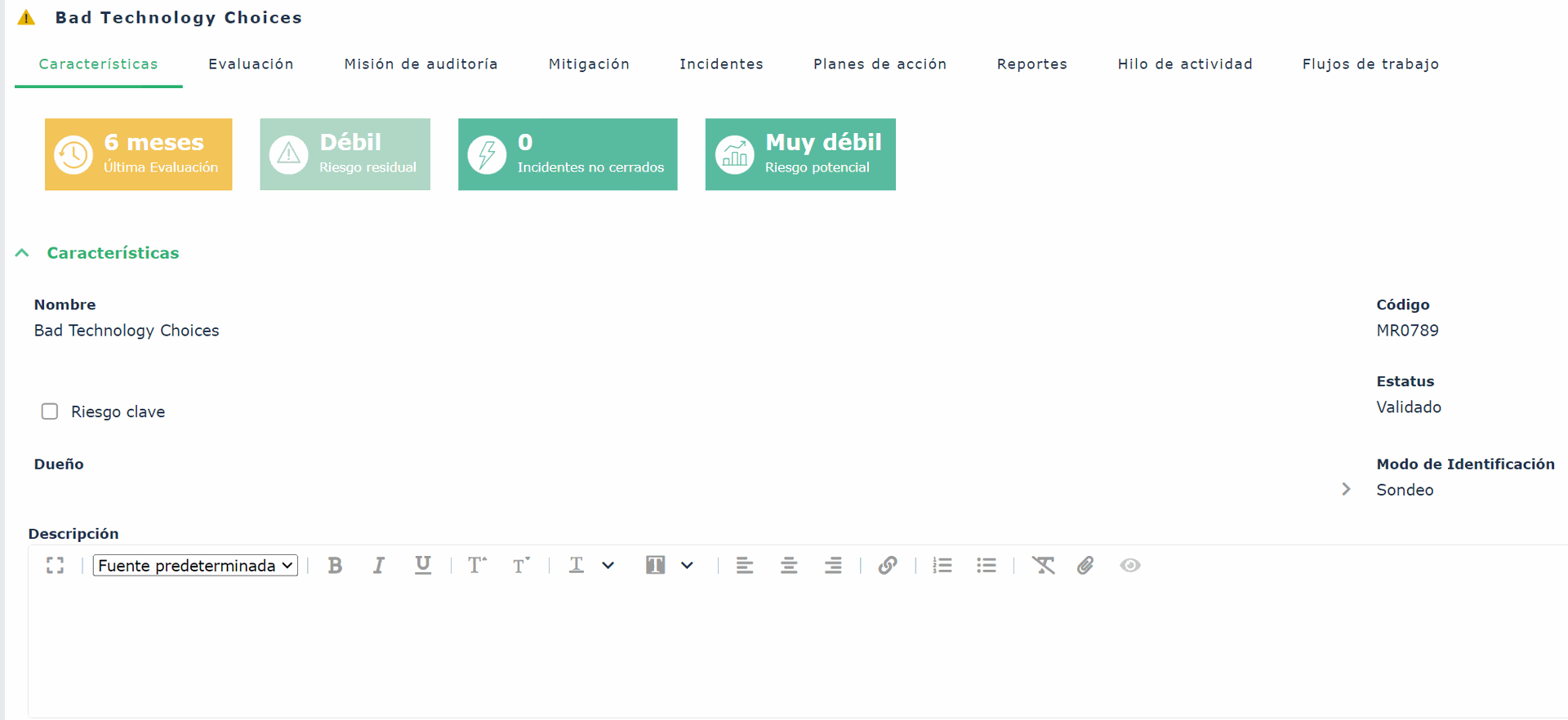 MetaTest que afecta el comportamiento de una MetaPropertyPage