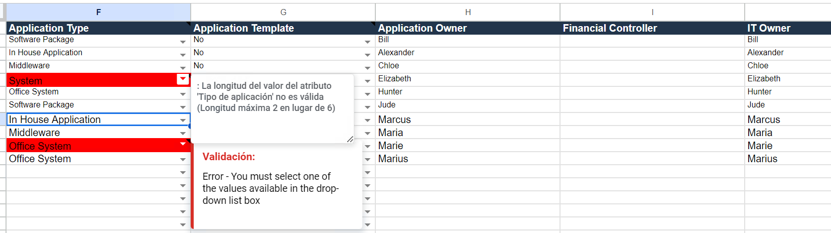Importación de Objetos con Plantillas de Excel en Hopex