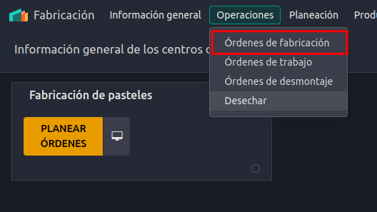 orden de fabricacion