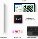 Apple 2022 iPad Pro de 12.9 Pulgadas (Wi-Fi + Cellular, 128 GB) - Color Plata (sexta generación)