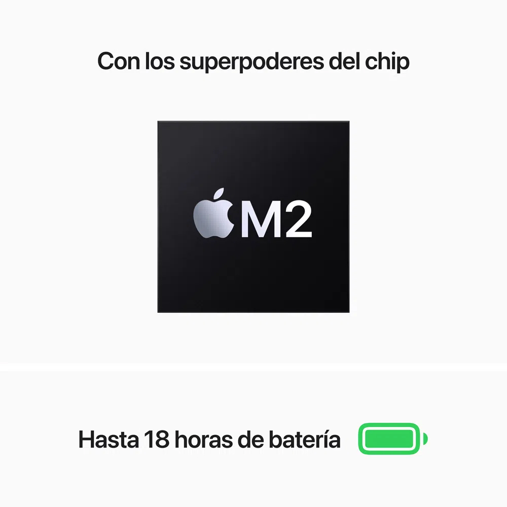 MacBook Air, 13.6“, M2, RAM 8 GB, SSD 256 GB, Gris espacial