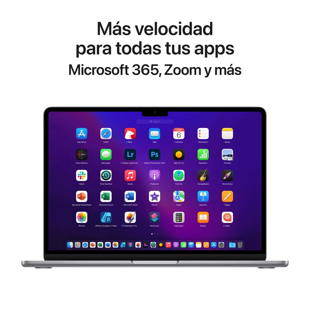 MacBook Air, 13.6“, M2, RAM 8 GB, SSD 256 GB, Gris espacial